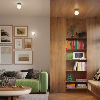 Плафон за баня ZORI 1xG9/8W/230V Ø 12 см IP44 зелен