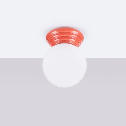 Потолно осветително тяло за баня ZORI 1xG9/8W/230V Ø 12 см IP44 розово