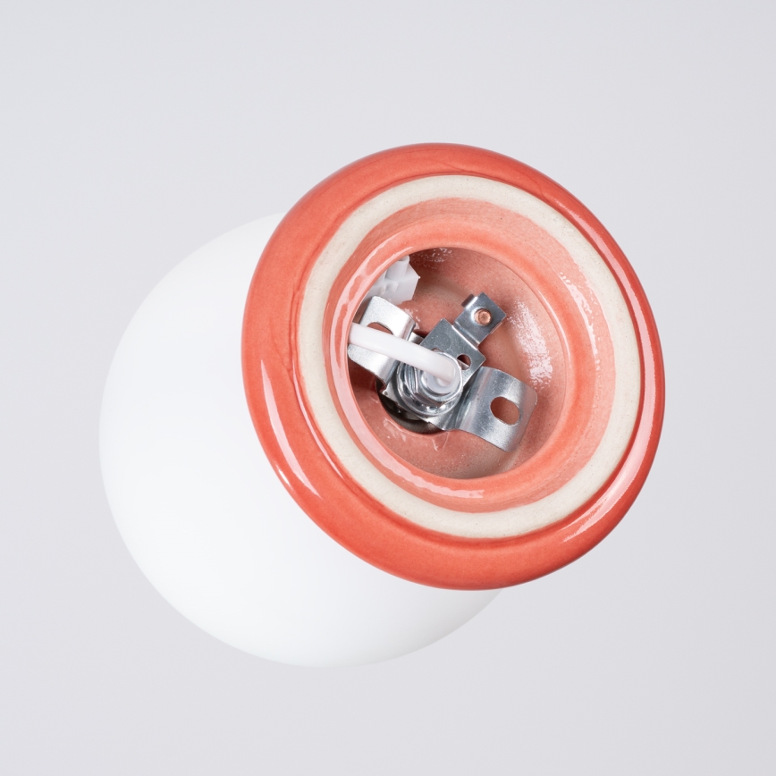 Потолно осветително тяло за баня ZORI 1xG9/8W/230V Ø 12 см IP44 розово