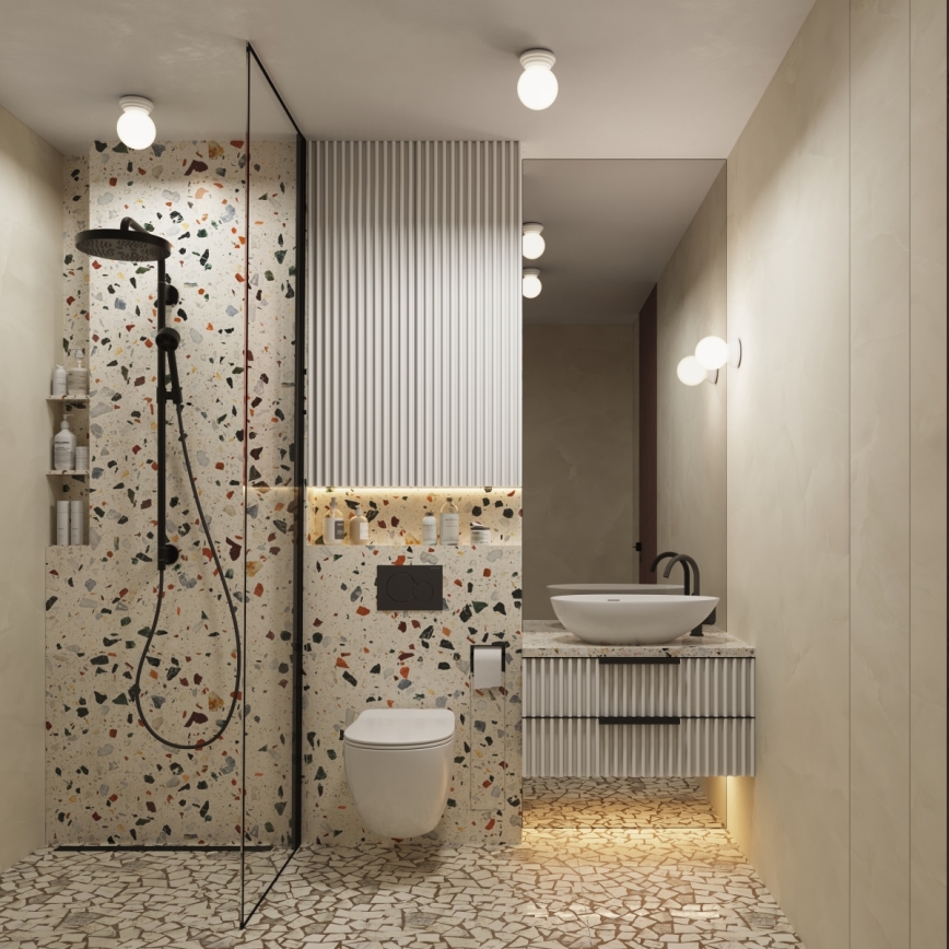 Стенно осветително тяло за баня ZORI 1xG9/8W/230V IP44 бяло