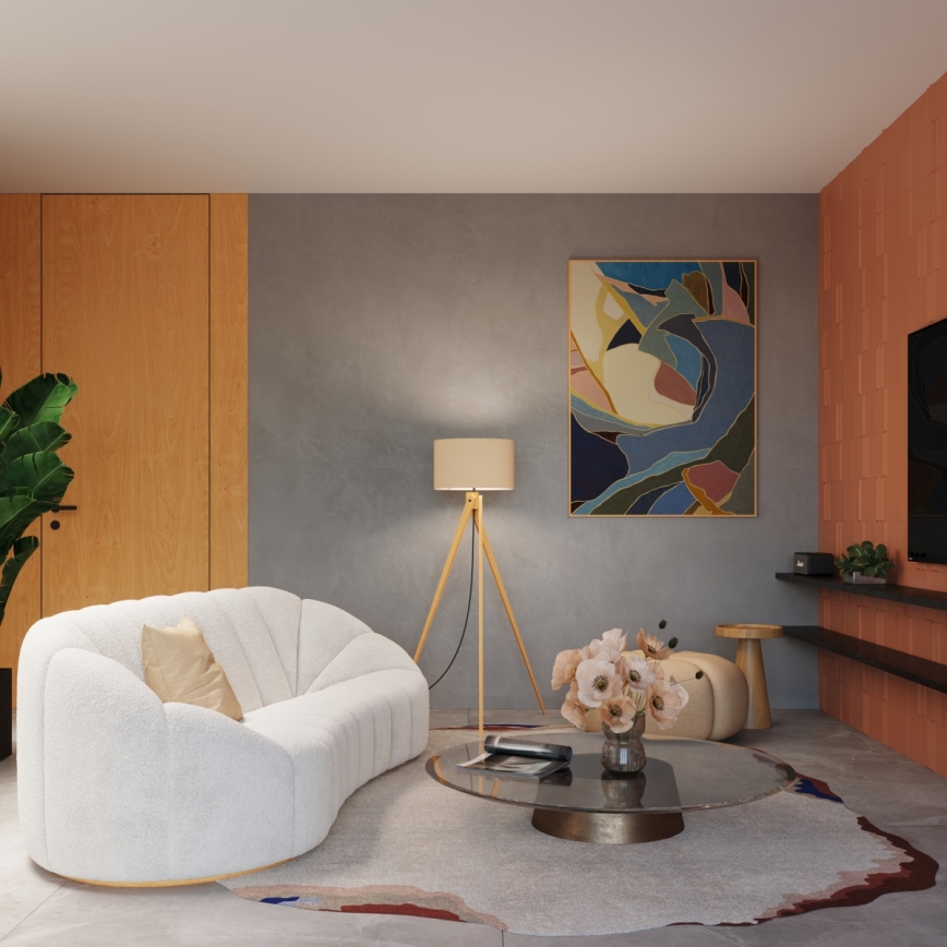 Подова лампа NATT 1xE27/15W/230V таупе