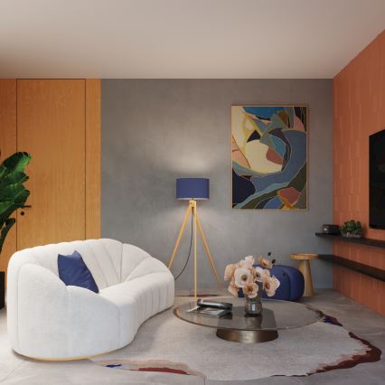 Подова лампа NATT 1xE27/15W/230V синя