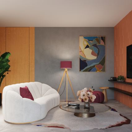 Подова лампа NATT 1xE27/15W/230V червена