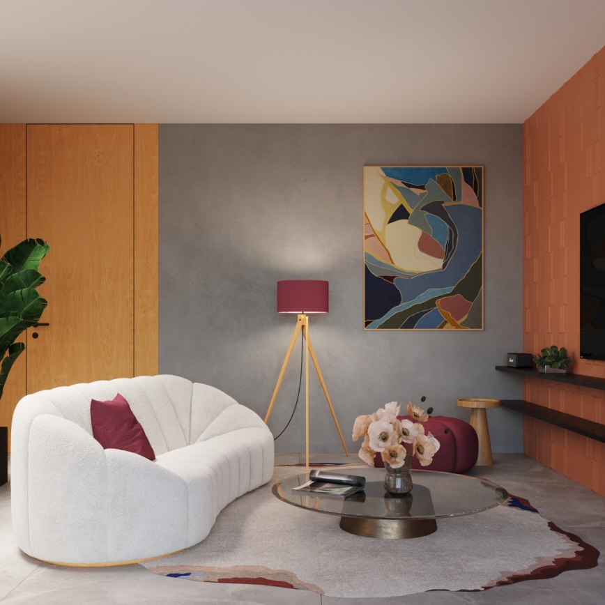 Подова лампа NATT 1xE27/15W/230V червена