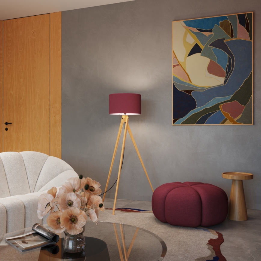 Подова лампа NATT 1xE27/15W/230V червена