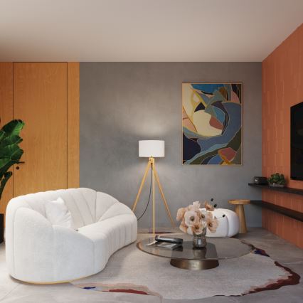 Подова лампа NATT 1xE27/15W/230V бяла