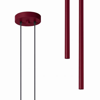 Полилей на кабел PASTELO 2xG9/8W/230V, червен