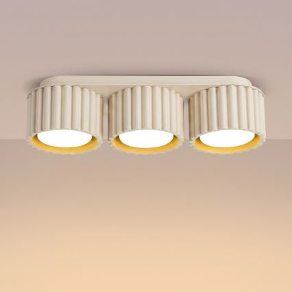 Точково осветително тяло AURA 3xGX53/10W/230V кремаво