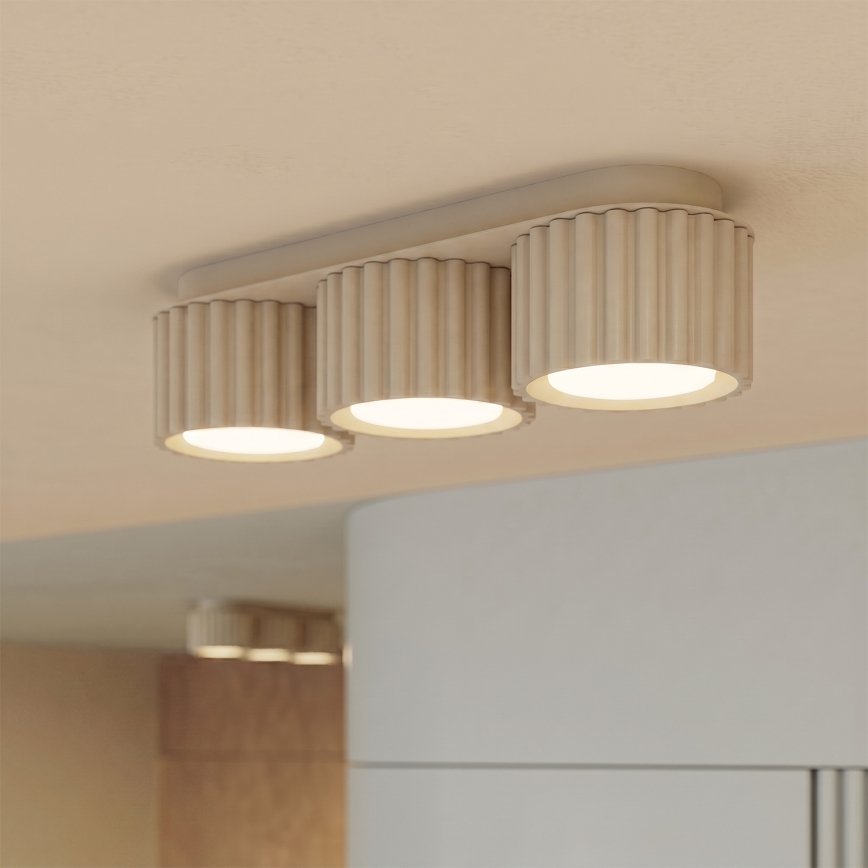 Точково осветително тяло AURA 3xGX53/10W/230V кремаво