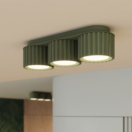 Точково осветително тяло AURA 3xGX53/10W/230V зелено