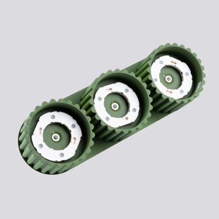 Точково осветително тяло AURA 3xGX53/10W/230V зелено