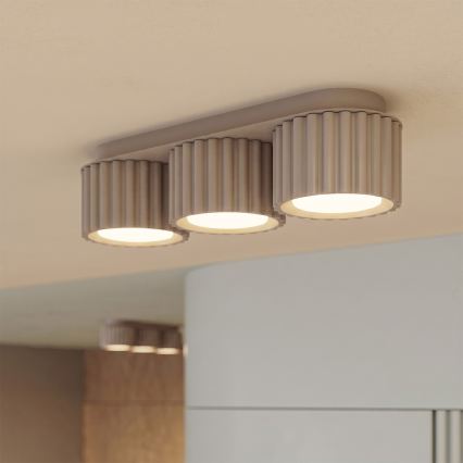 Точково осветително тяло AURA 3xGX53/10W/230V кафяво-сиво