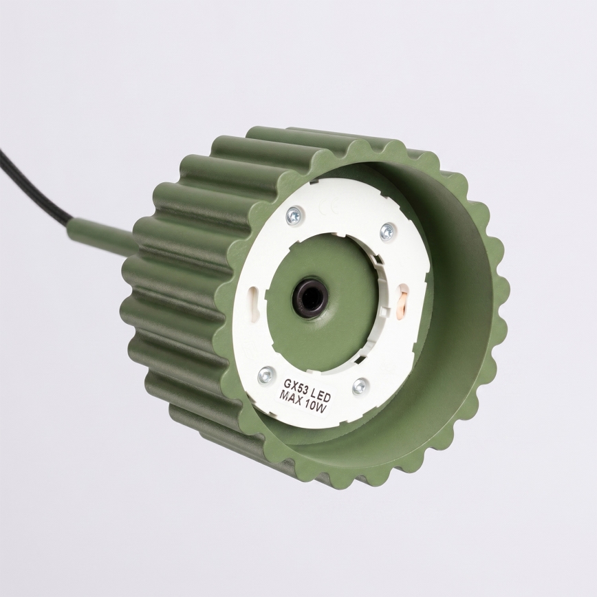 Висяща лампа на кабел AURA 1xGX53/10W/230V зелена