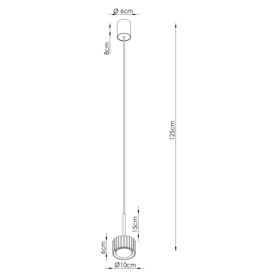 Висяща лампа на кабел AURA 1xGX53/10W/230V зелена