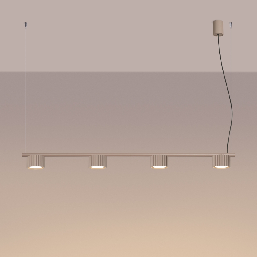 Полилей на кабел AURA 4xGX53/10W/230V таупе