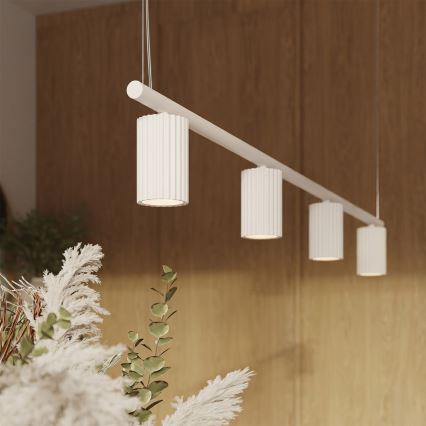 Полилей на кабел KARBON 4xGU10/10W/230V бял