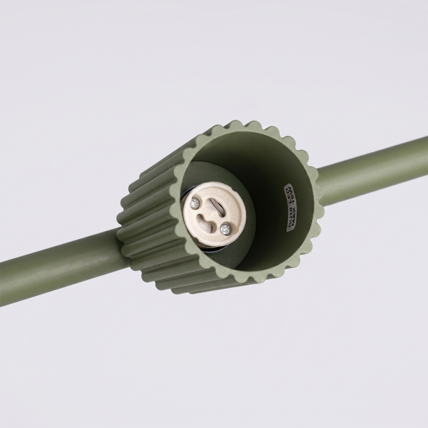 Полилей на кабел KARBON 4xGU10/10W/230V зелен