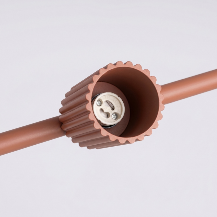 Полилей на кабел KARBON 4xGU10/10W/230V, оранжев