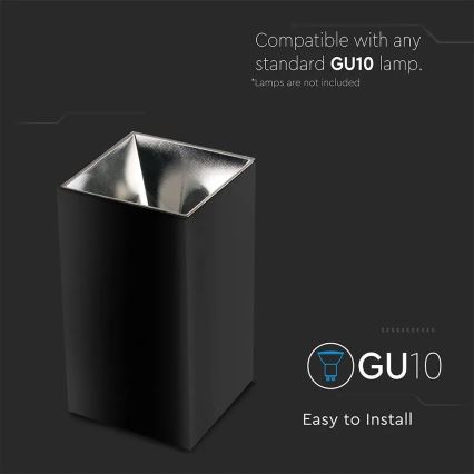 Спот 1xGU10/35W/230V черен/сребрист