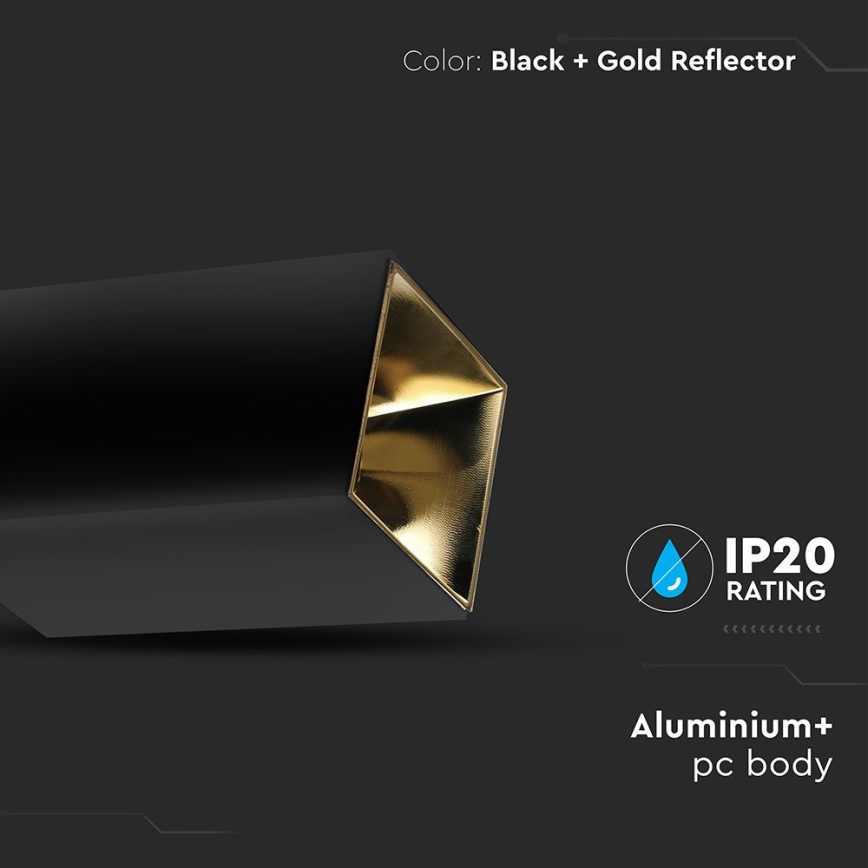 Спот 1xGU10/35W/230V черен/златист