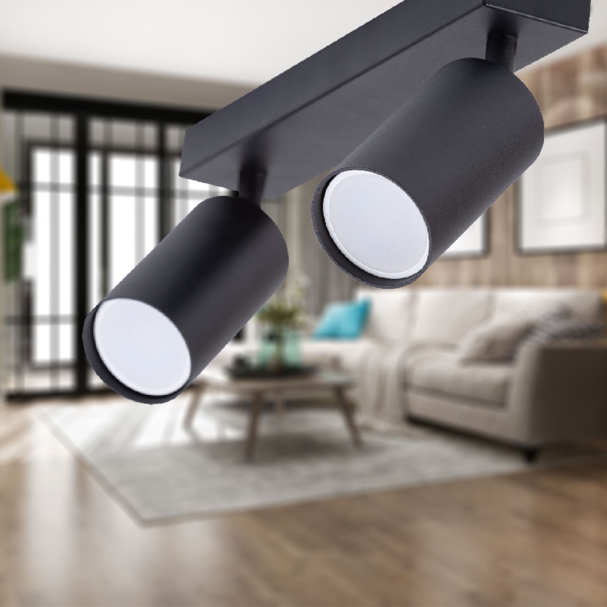 Спот 2xGU10/35W/230V черен