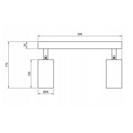 Спот 2xGU10/35W/230V черен