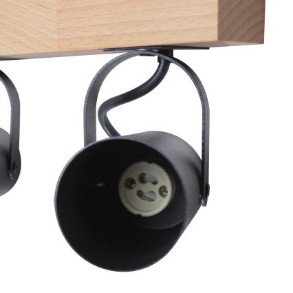 Спот 2xGU10/50W/230V бук/черен