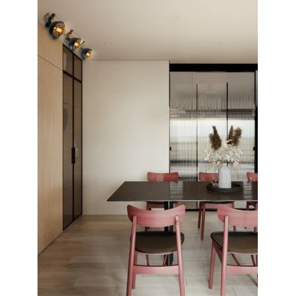 Спот 3xE27/40W/230V бук/черен