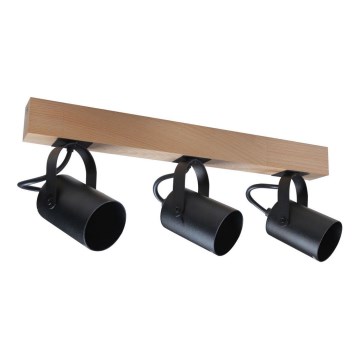 Спот 3xGU10/50W/230V бук/черен