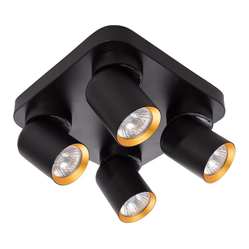 Спот ANDY 4xGU10/8W/230V черен/златист
