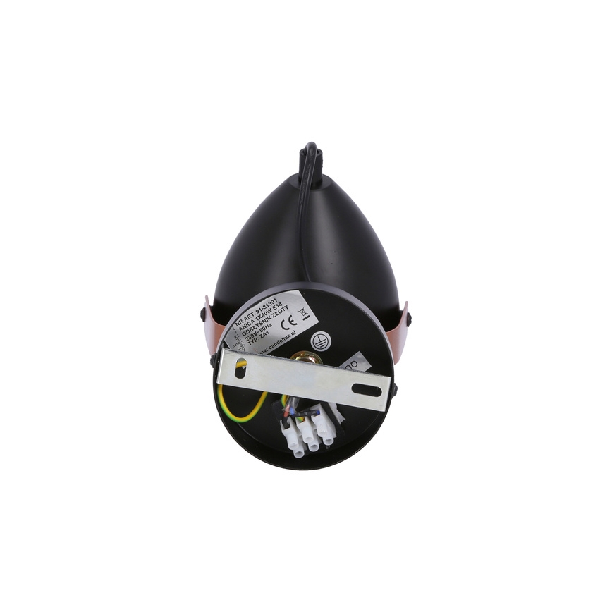 Спот ANICA 1xE14/40W/230V черен/мед