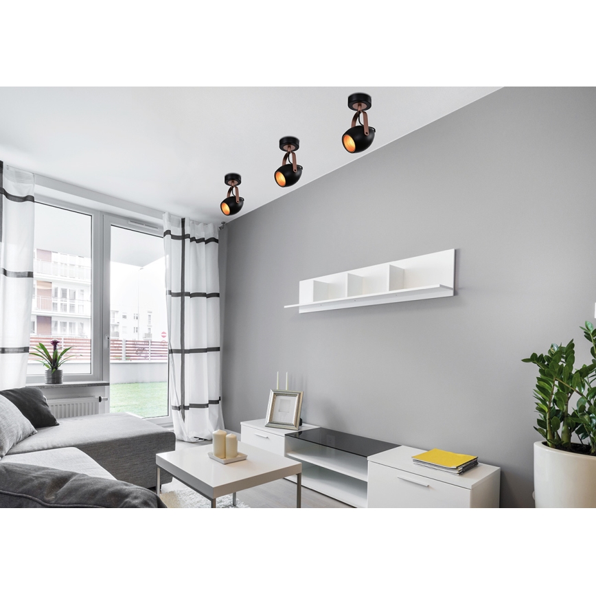 Спот ANICA 1xE14/40W/230V черен/мед