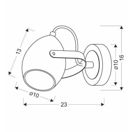 Спот ANICA 1xE14/40W/230V черен/мед