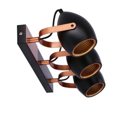 Спот ANICA 3xE14/40W/230V черен/мед