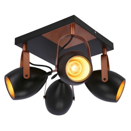Спот ANICA 4xE14/40W/230V черен/меден