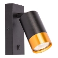 Спот аплик 1xGU10/35W/230V черен/златист