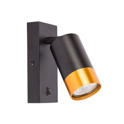 Спот аплик 1xGU10/35W/230V черен/златист