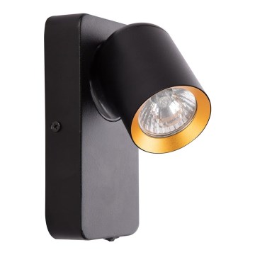 Спот аплик ANDY 1xGU10/8W/230V черен/златист