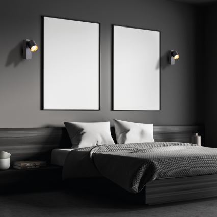 Спот аплик ANDY 1xGU10/8W/230V черен/златист