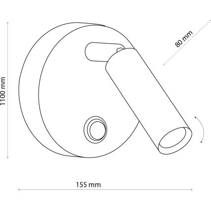 Спот аплик ENZO 1xG9/8W/230V черен
