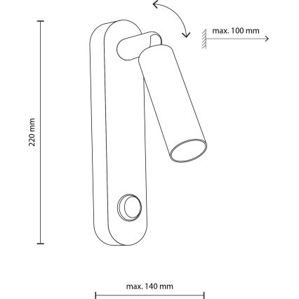 Спот аплик ENZO 1xG9/8W/230V черен/златист