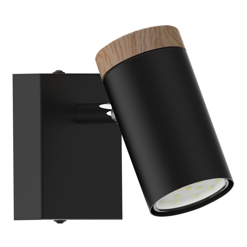 Спот аплик LAGOS 1xGU10/15W/230V черен/кафяв