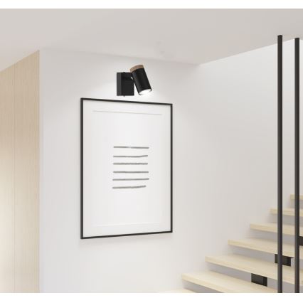 Спот аплик LAGOS 1xGU10/15W/230V черен/кафяв