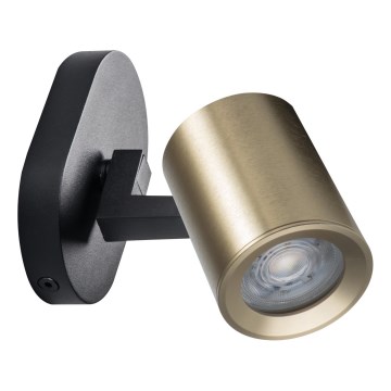 Спот аплик LAURIN 1xGU10/10W/230V месинг/черен