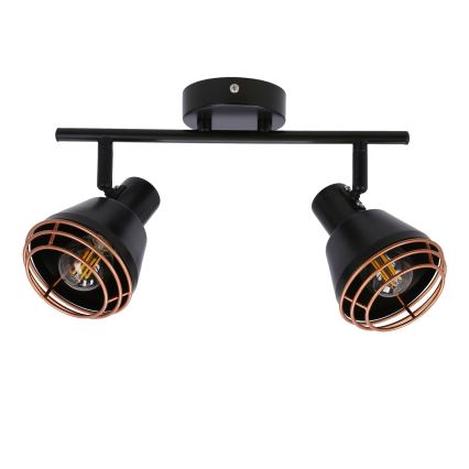 Спот аплик NERIA 2xE14/40W/230V черен/меден