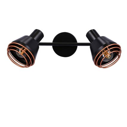 Спот аплик NERIA 2xE14/40W/230V черен/меден