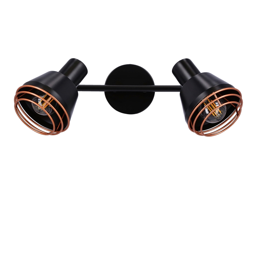 Спот аплик NERIA 2xE14/40W/230V черен/меден