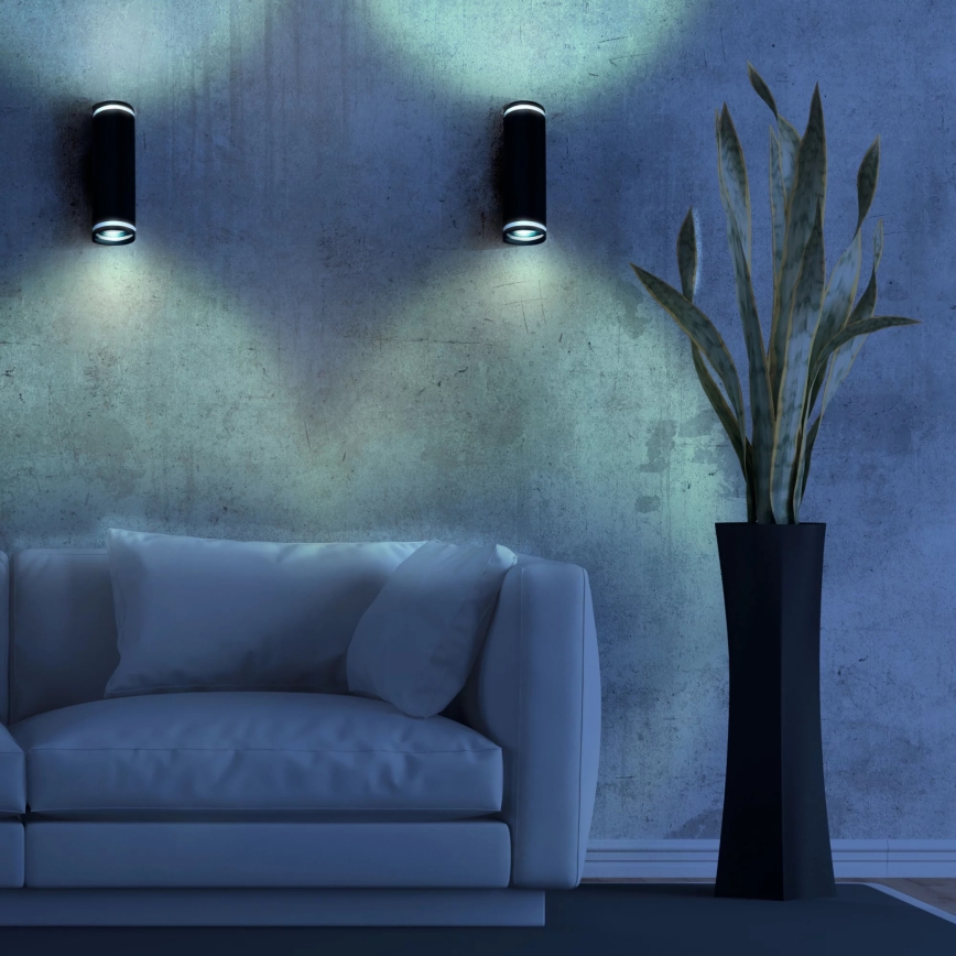 Спот аплик ПАРИЖ 2xGU10/10W/230V IP20 черен