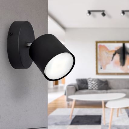 Спот аплик PUNTA 1xGX53/10W/230V черен