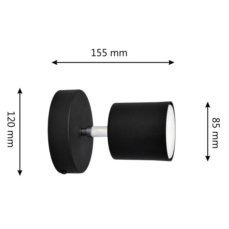 Спот аплик PUNTA 1xGX53/10W/230V черен